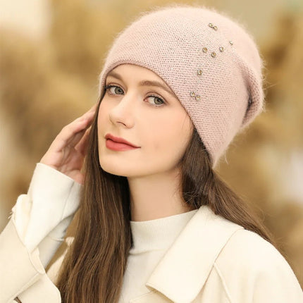 Bonnet en polaire pour femme : protection contre le froid - Bordeau - Ajustable (du 54 au 59) | La boutique du chapeau