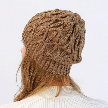 Bonnet en tricot torsadé pour femme : style classique et chic - Kaki - Ajustable (du 54 au 59) | La boutique du chapeau