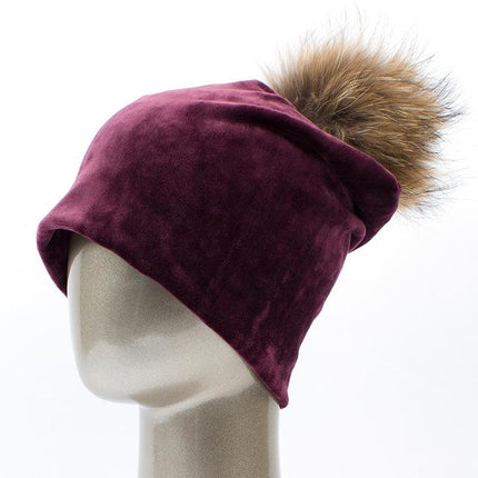 Bonnet en velours - Bordeaux A - Adulte | La boutique du chapeau