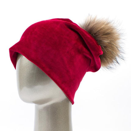 Bonnet en velours - Rouge A - Adulte | La boutique du chapeau