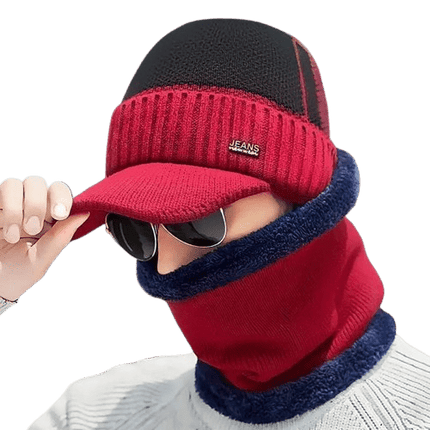 Bonnet épais et chaud - Rouge - Ajustable (du 54 au 59) | La boutique du chapeau