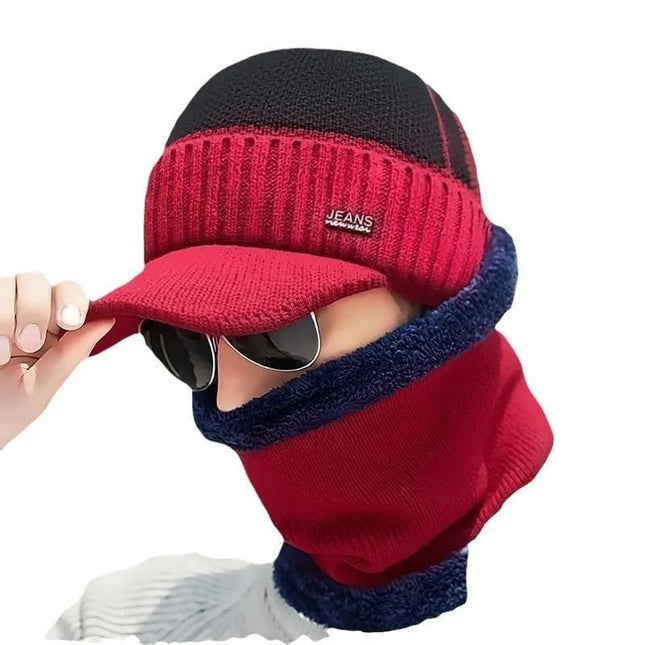 Bonnet épais et chaud - Rouge - Ajustable (du 54 au 59) | La boutique du chapeau