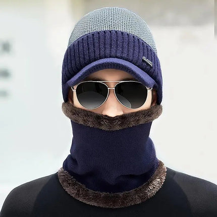 Bonnet épais et chaud - Bleu - Ajustable (du 54 au 59) | La boutique du chapeau