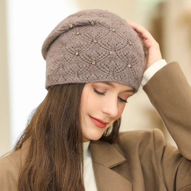 Bonnet épais pour femme : idéal pour l’hiver - Violet clair - Ajustable (du 54 au 59) | La boutique du chapeau
