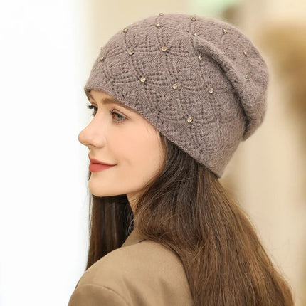Bonnet épais pour femme : idéal pour l’hiver - Gris - Ajustable (du 54 au 59) | La boutique du chapeau