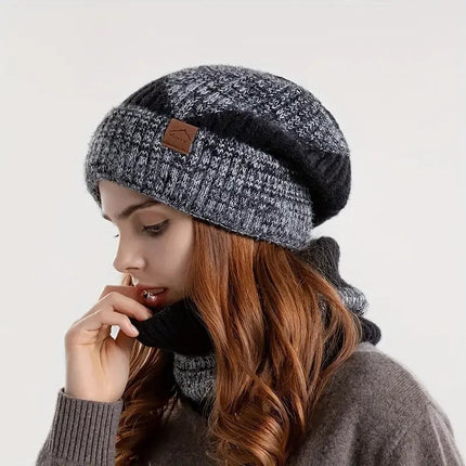 Bonnet et cache - cou - Noir - Ajustable (du 54 au 59) | La boutique du chapeau