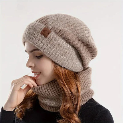 Bonnet et cache - cou - Kaki - Ajustable (du 54 au 59) | La boutique du chapeau