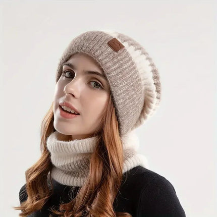 Bonnet et cache - cou - Blanc - Ajustable (du 54 au 59) | La boutique du chapeau