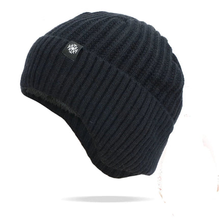 Bonnet et cache - cou doublé - Bonnet noir - Ajustable (du 54 au 59) | La boutique du chapeau