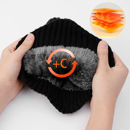 Bonnet et cache - cou doublé - Bonnet gris - Ajustable (du 54 au 59) | La boutique du chapeau