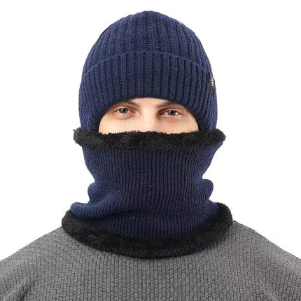 Bonnet et cache - cou doublé - Ensemble bleu - Ajustable (du 54 au 59) | La boutique du chapeau