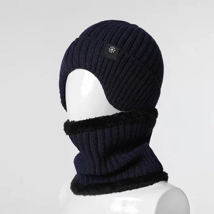 Bonnet et cache - cou doublé - Bonnet gris - Ajustable (du 54 au 59) | La boutique du chapeau