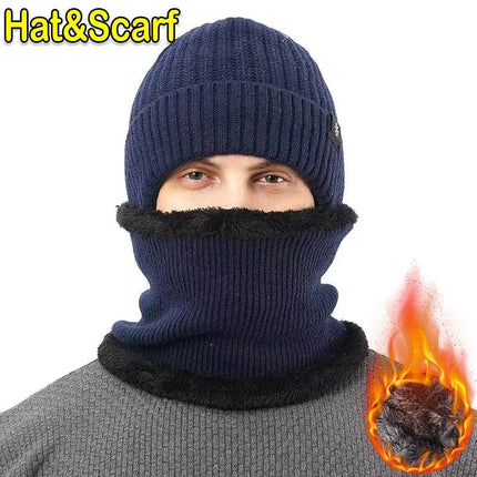 Bonnet et cache - cou doublé - Bonnet bleu - Ajustable (du 54 au 59) | La boutique du chapeau