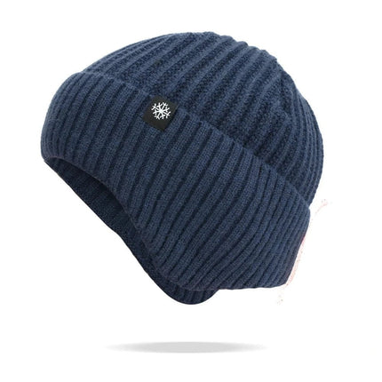 Bonnet et cache - cou doublé - Bonnet bleu - Ajustable (du 54 au 59) | La boutique du chapeau