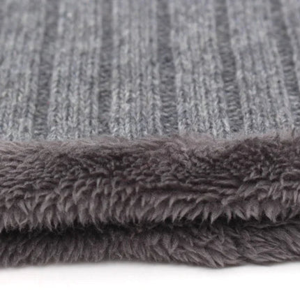Bonnet et cache - cou en laine pour homme - Bonnet noir - Ajustable (du 54 au 59) | La boutique du chapeau