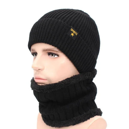 Bonnet et cache - cou en laine pour homme - Ensemble gris - Ajustable (du 54 au 59) | La boutique du chapeau