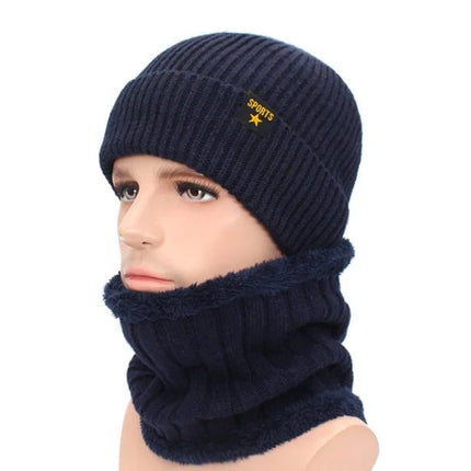 Bonnet et cache - cou en laine pour homme - Bonnet noir - Ajustable (du 54 au 59) | La boutique du chapeau