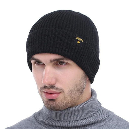 Bonnet et cache - cou en laine pour homme - Bonnet noir - Ajustable (du 54 au 59) | La boutique du chapeau