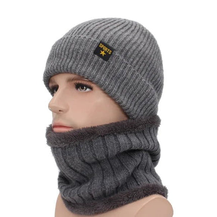Bonnet et cache - cou en laine pour homme - Bonnet noir - Ajustable (du 54 au 59) | La boutique du chapeau