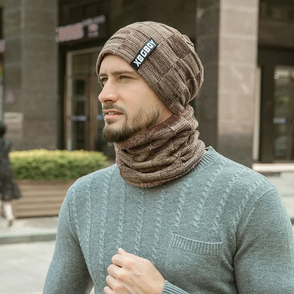 Bonnet et cache - cou pour homme - Bleu - Ajustable (du 54 au 59) | La boutique du chapeau