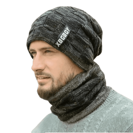 Bonnet et cache - cou pour homme - Bleu - Ajustable (du 54 au 59) | La boutique du chapeau