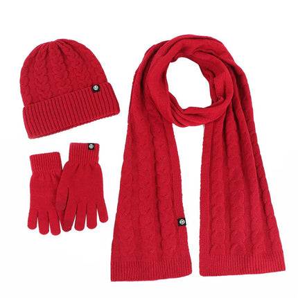 Bonnet et écharpe et gants d'hiver pour femme - Rose - Ajustable (du 54 au 59) | La boutique du chapeau