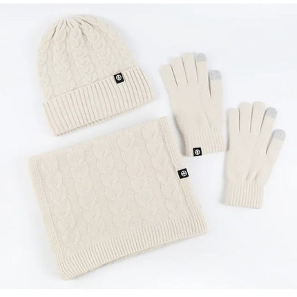 Bonnet et écharpe et gants d'hiver pour femme - Rose - Ajustable (du 54 au 59) | La boutique du chapeau