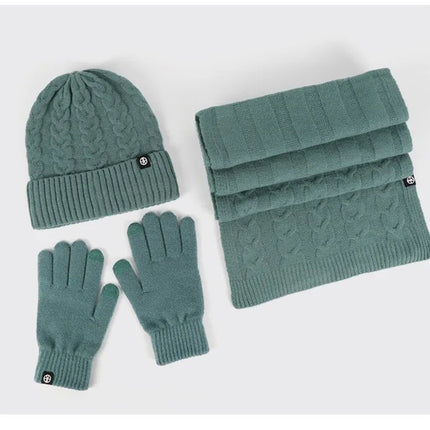 Bonnet et écharpe et gants d'hiver pour femme - Rose - Ajustable (du 54 au 59) | La boutique du chapeau