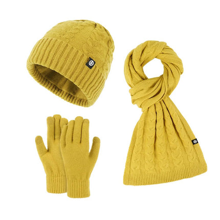 Bonnet et écharpe et gants d'hiver pour femme - Rose - Ajustable (du 54 au 59) | La boutique du chapeau