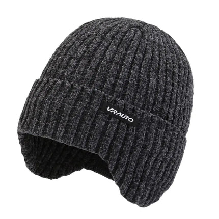Bonnet et protége cou doublé polaire - Gris - Ajustable (du 54 au 59) | La boutique du chapeau
