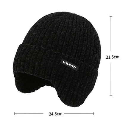 Bonnet et protége cou doublé polaire - Café - Ajustable (du 54 au 59) | La boutique du chapeau