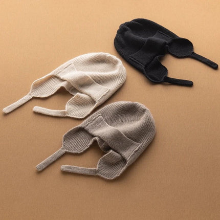 Bonnet femme cache - oreilles en cachemire - Kaki - Ajustable (du 54 au 59) | La boutique du chapeau