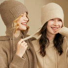 Bonnet femme cache - oreilles en cachemire - Kaki - Ajustable (du 54 au 59) | La boutique du chapeau