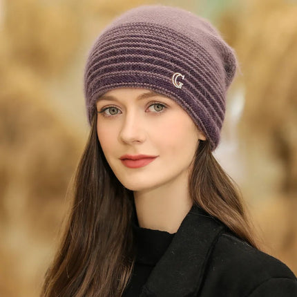 Bonnet femme doux et chaud - Violet - Ajustable (du 54 au 59) | La boutique du chapeau