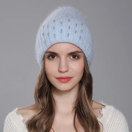 Bonnet femme élégant - Bleu - Ajustable (du 54 au 59) | La boutique du chapeau