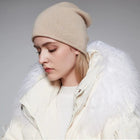 Bonnet femme en cachemire - Beige - Ajustable (du 54 au 59) | La boutique du chapeau