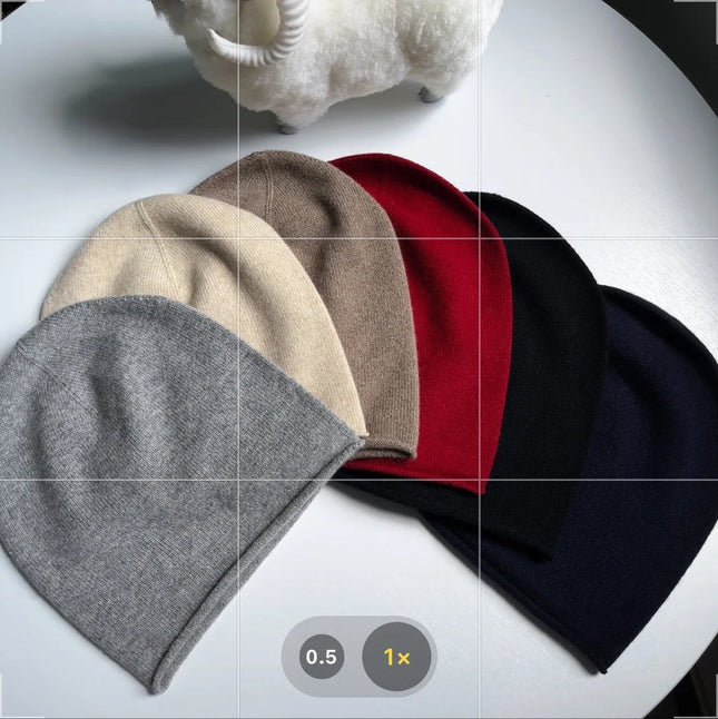 Bonnet femme en cachemire - Beige - Ajustable (du 54 au 59) | La boutique du chapeau