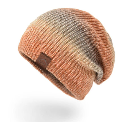 Bonnet femme en laine chaude avec dégradé de couleurs - Orange - Ajustable (du 54 au 59) | La boutique du chapeau
