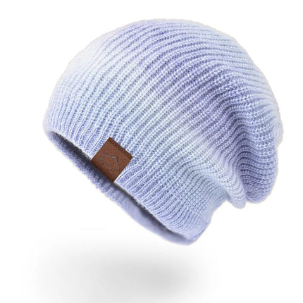 Bonnet femme en laine chaude avec dégradé de couleurs - Violet - Ajustable (du 54 au 59) | La boutique du chapeau