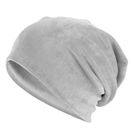 Bonnet femme en velours - Gris - Ajustable (du 54 au 59) | La boutique du chapeau