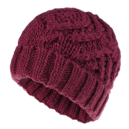 Bonnet femme épais et extensible - Bordeau - Ajustable (du 54 au 59) | La boutique du chapeau