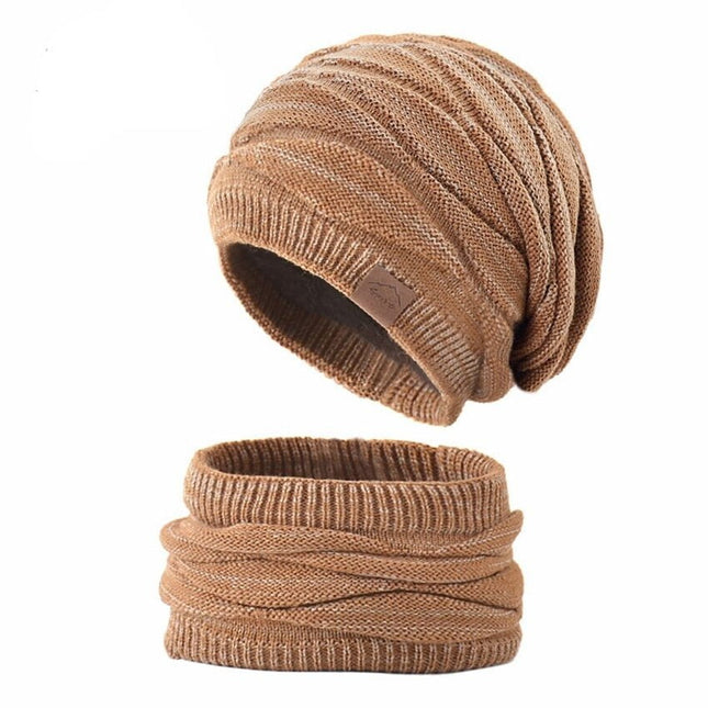 Bonnet gants et cache cou - Marron - Adulte | La boutique du chapeau