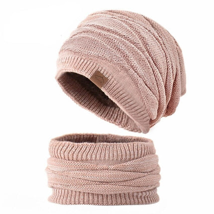 Bonnet gants et cache cou - Rose - Adulte | La boutique du chapeau