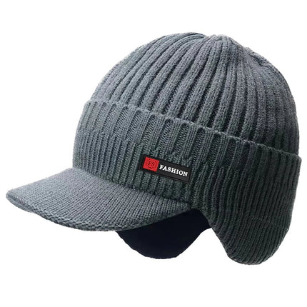 Bonnet homme avec visière - Bleu - Ajustable (du 54 au 59) | La boutique du chapeau