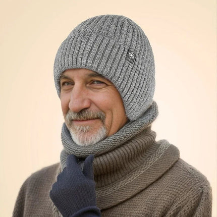 Bonnet homme chaud et épais - Ensemble bleu - Ajustable (du 54 au 59) | La boutique du chapeau