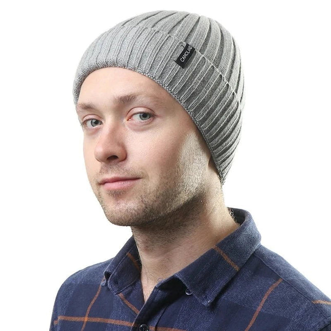 Bonnet homme en coton et laine - Gris - Ajustable (du 54 au 59) | La boutique du chapeau