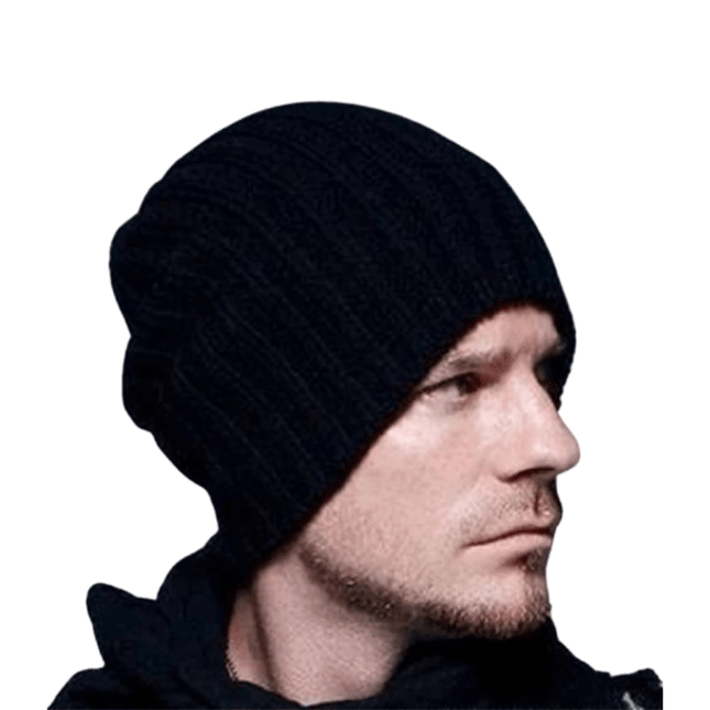 Bonnet homme en laine - Noir - Ajustable (du 54 au 59) | La boutique du chapeau