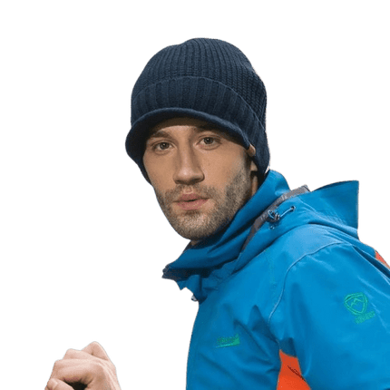 Bonnet homme en laine et acrylique - Bleu - Ajustable (du 54 au 59) | La boutique du chapeau
