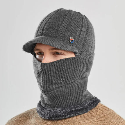 Bonnet homme et protége cou - Gris foncé - Ajustable (du 54 au 59) | La boutique du chapeau