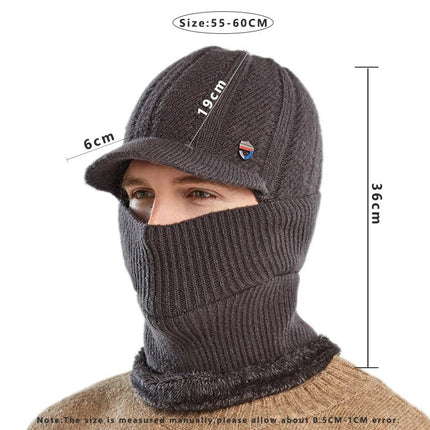 Bonnet homme et protége cou - Bleu - Ajustable (du 54 au 59) | La boutique du chapeau
